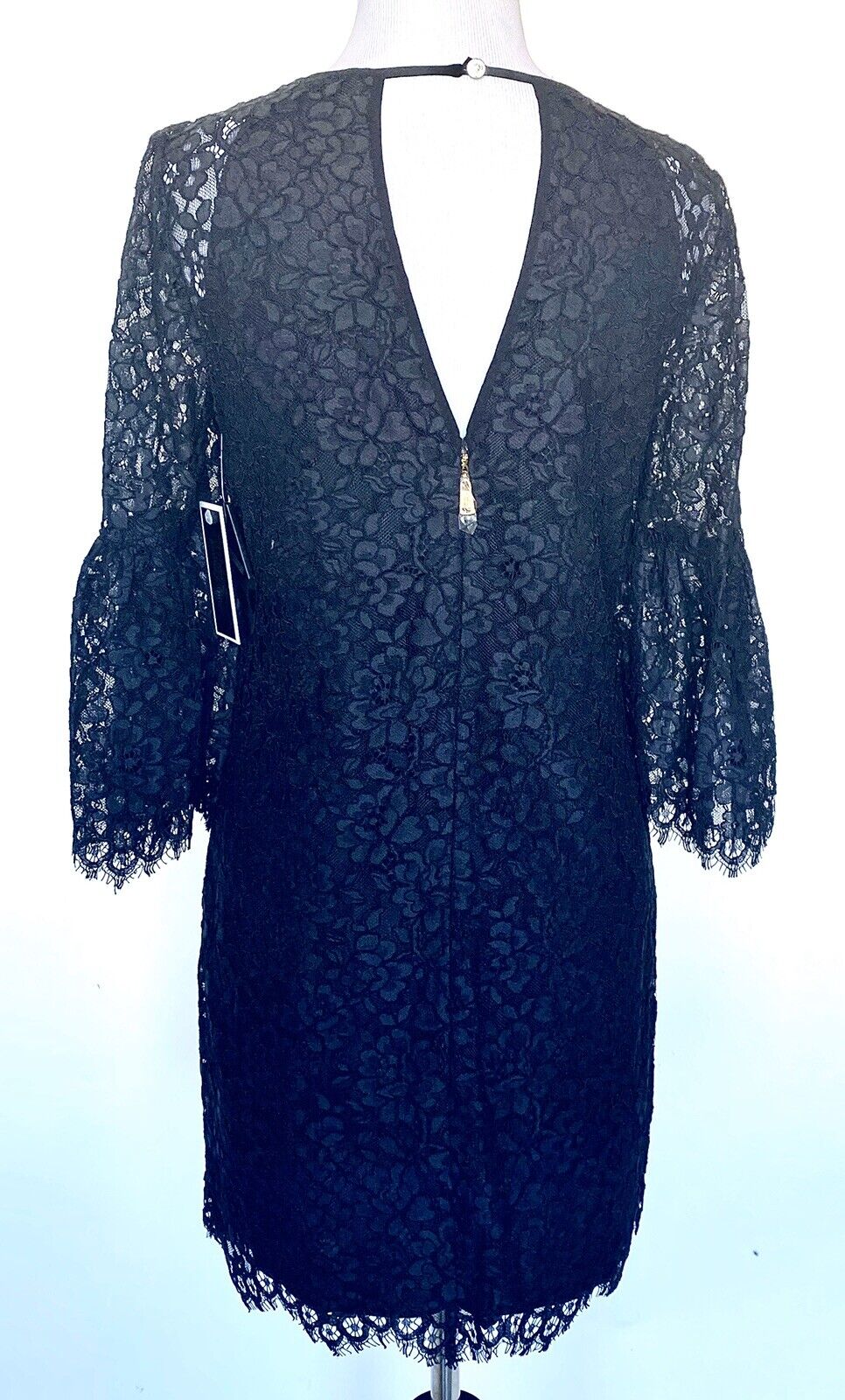 Juicy Couture Black Label Lace Bell Sleeve Dress O Retail 248  Price $69 NWT