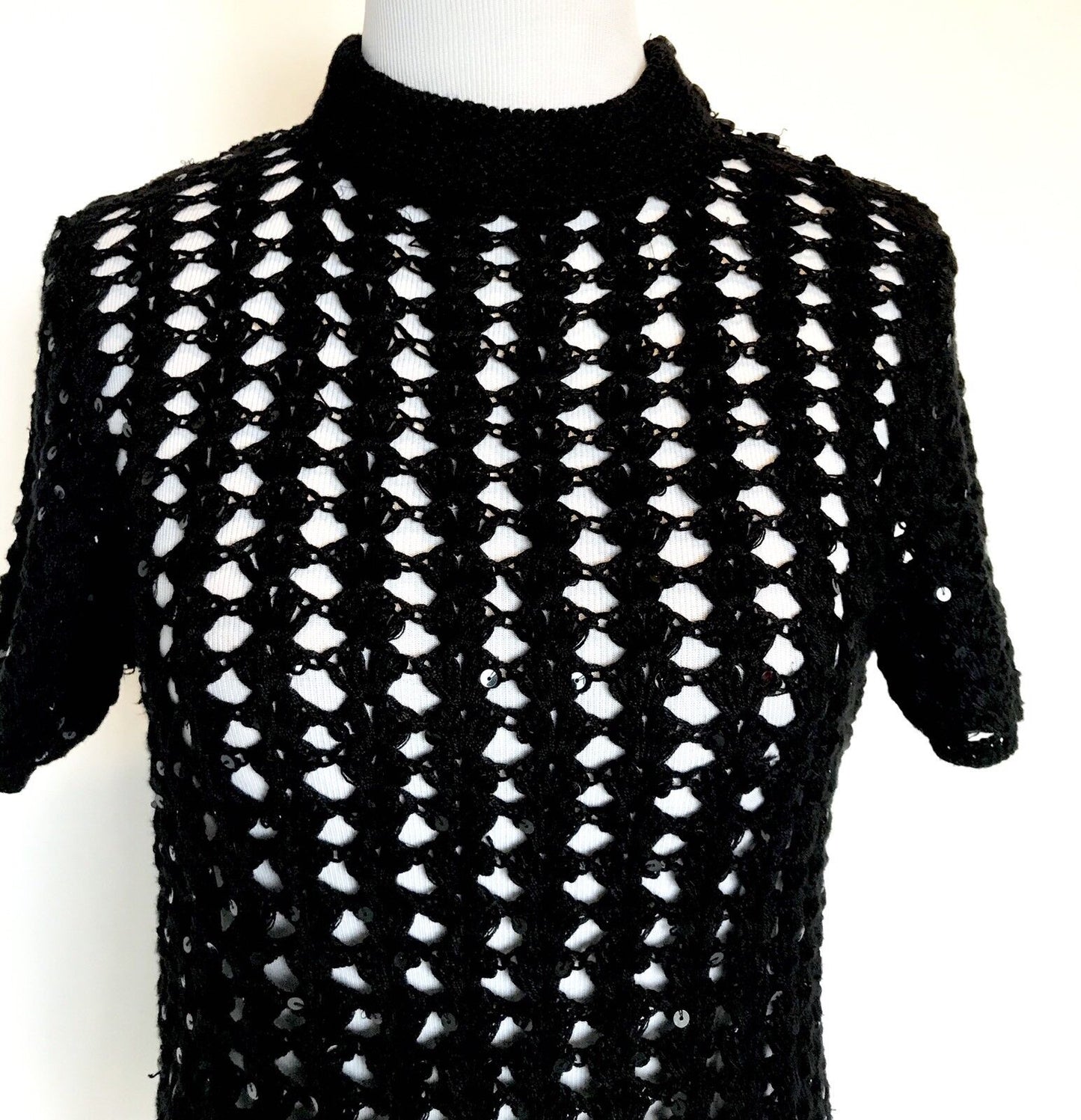 AllSaints Alyse Crochet Sequin Top NWT Retail $178 Price $79 Size S All Saints