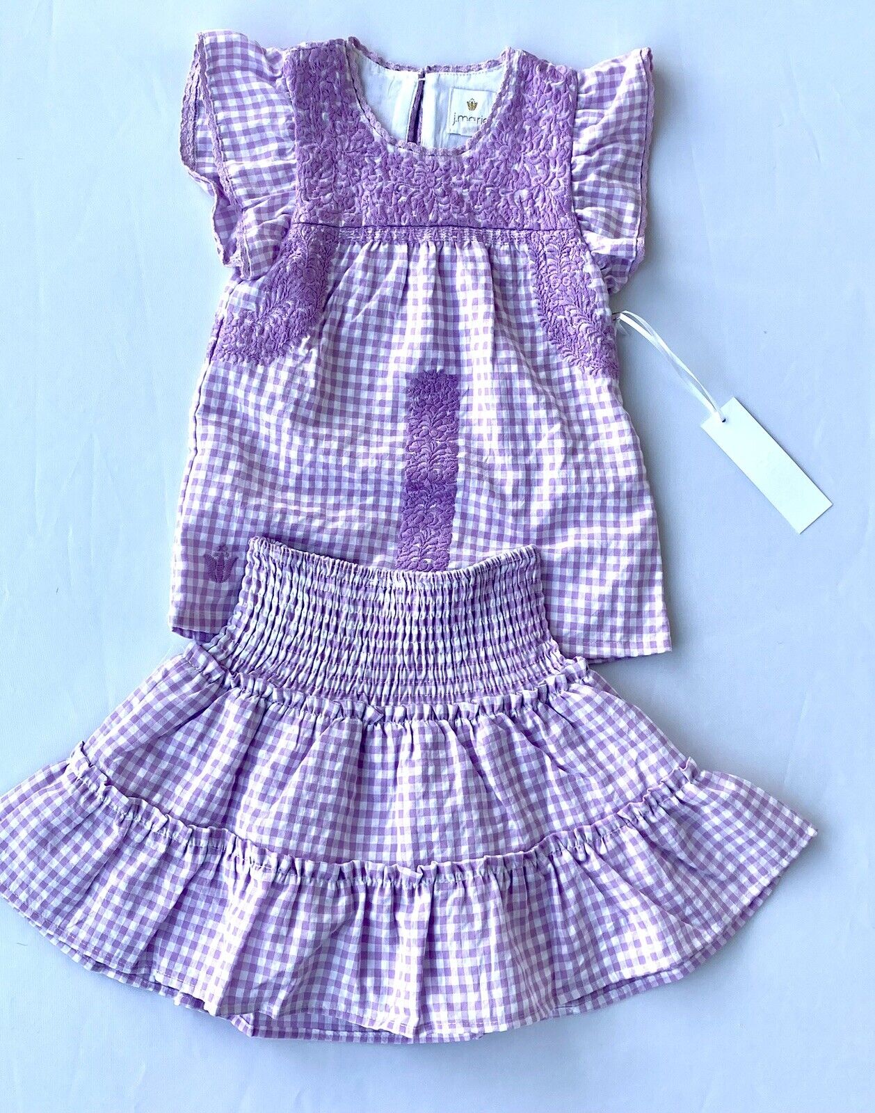 J Marie embroidered Gemma Set 5T Retail $136 Price $49 Blouse Skort