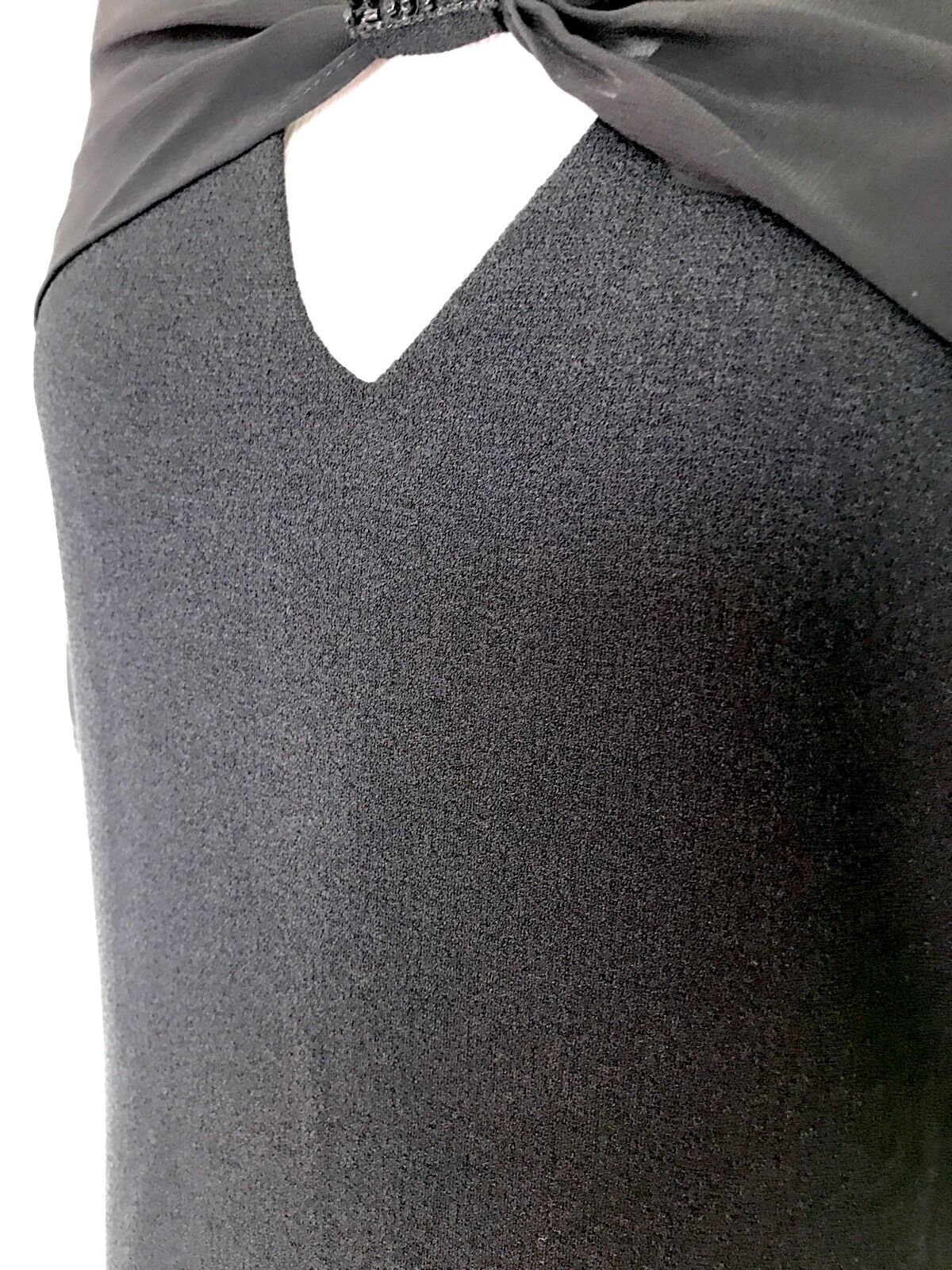MARC NEW YORK Black Sheer Overlay Bead Dress NWT SIZE 6 RETAILS $148 PRICE $65