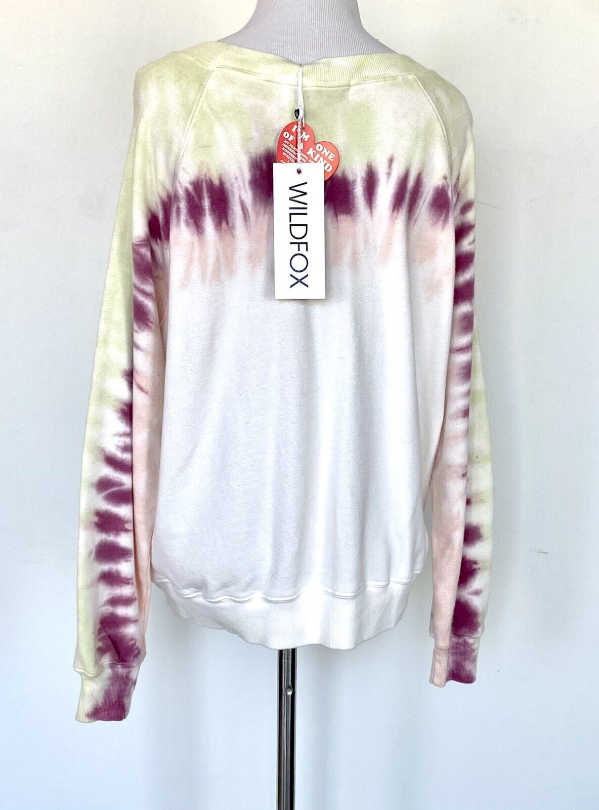 WILDFOX Sweatshirt Aloe Edge Dye Retail $128 Price $54 XS Soft