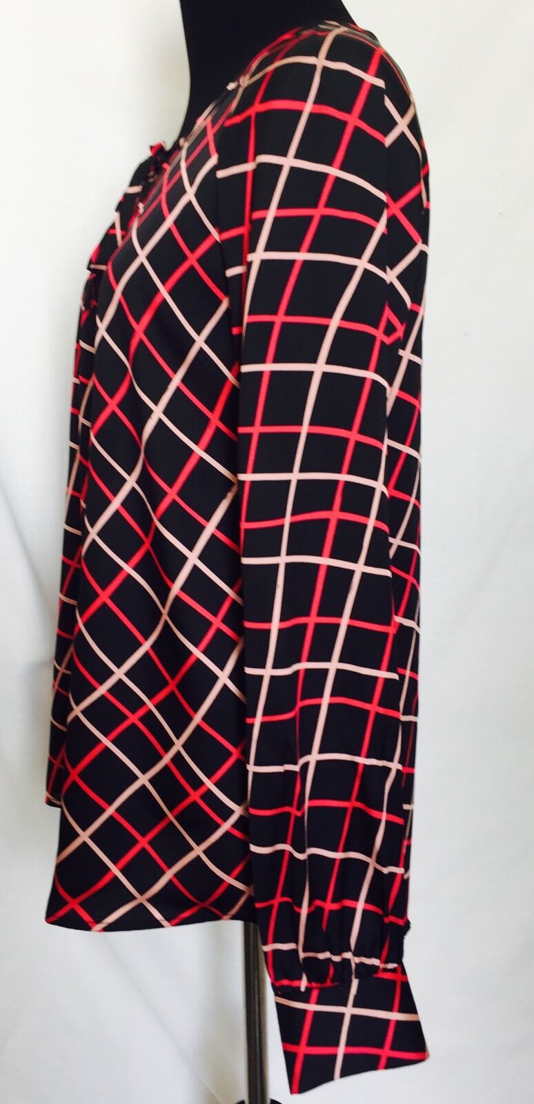 Sanctuary Women's Silky Blouse. Black Red Pink. NWT Retail $79 Price $24 XS