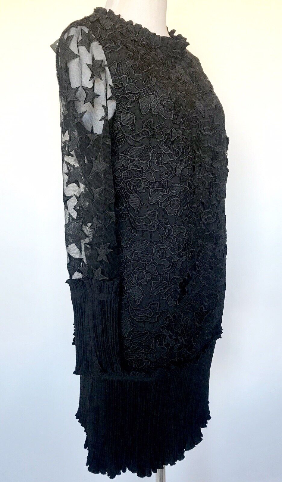 Maison Scotch & Soda Lace Sheer Sleeve Dress. NWT Retail $298 Price $95 Size XS