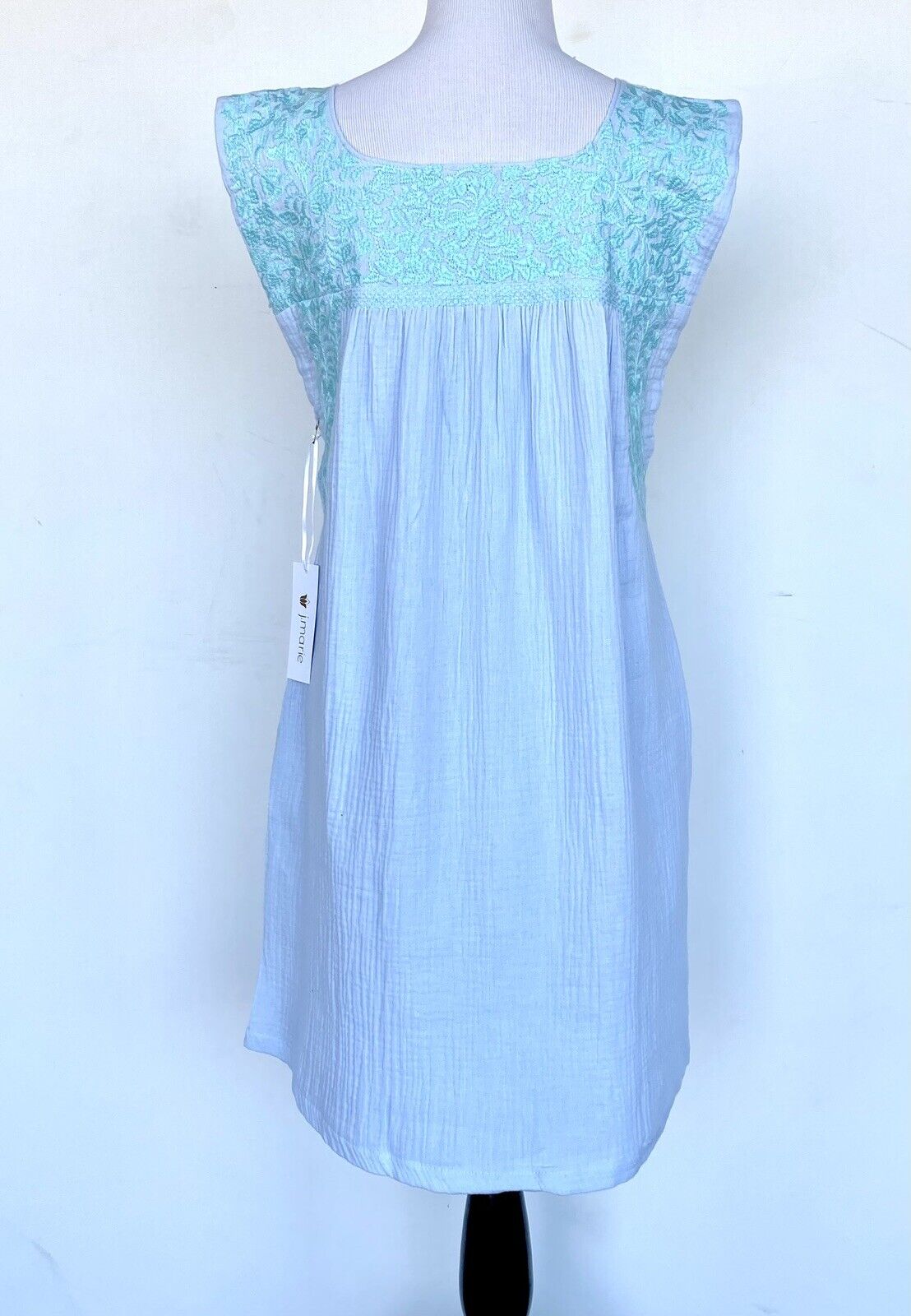 J Marie embroidered Stevie Dress size S Retail $114 Price $65 Cotton blue