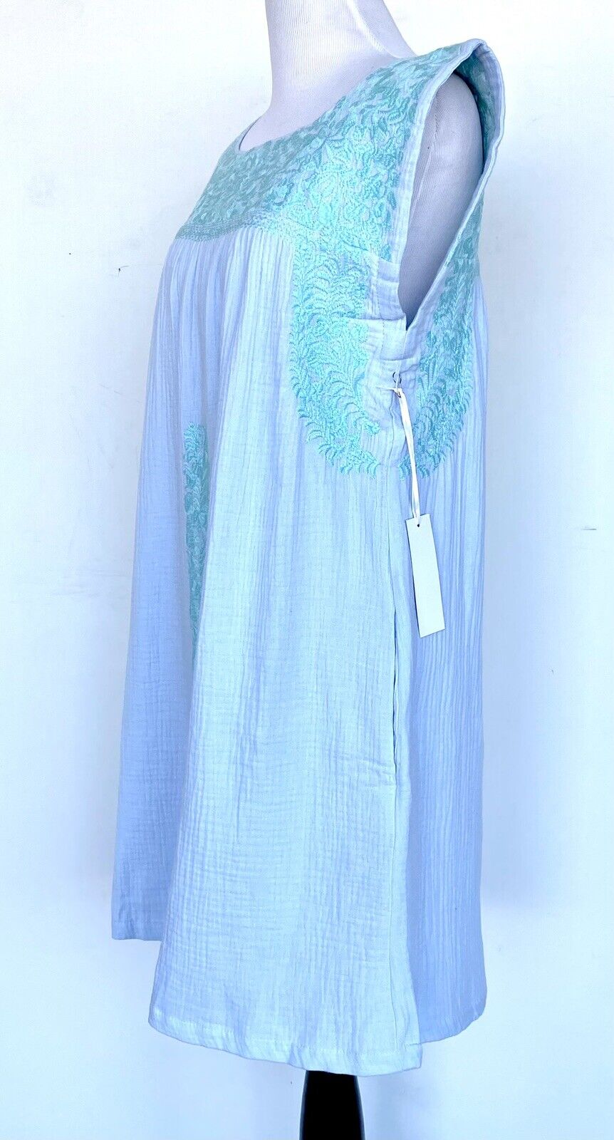 J Marie embroidered Stevie Dress size S Retail $114 Price $65 Cotton blue