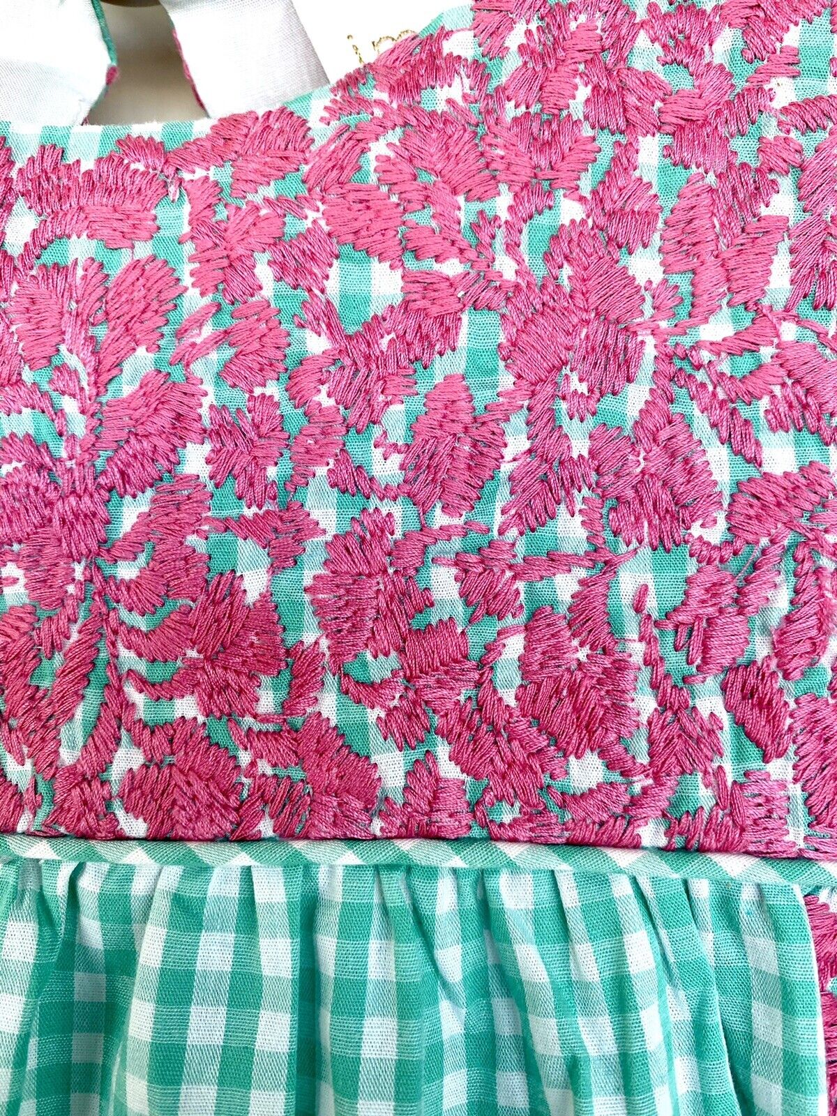 J Marie embroidered Julia Dress 2T Retail $92 Price $49 Gingham