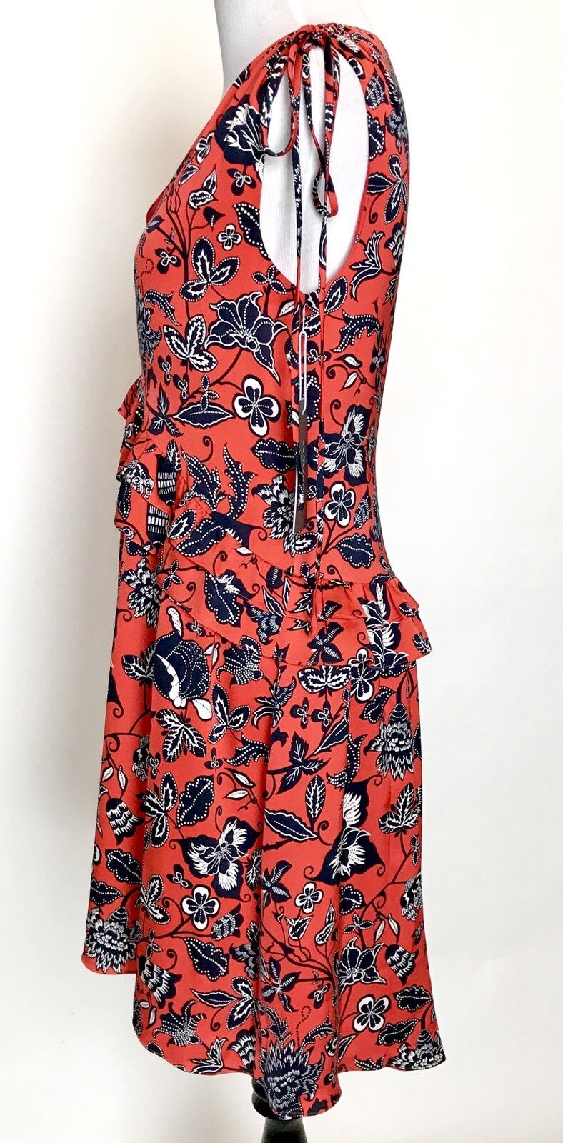 Nordstrom Signature Silk Red Paprika Indio Dress Retails $269 Price $98 Size 2