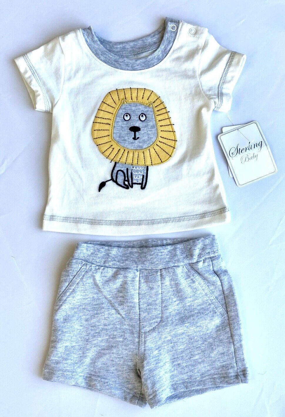 Sterling baby boy  2 piece outfit Tee And Shorts Appliqué Lion Price $24 3 Month