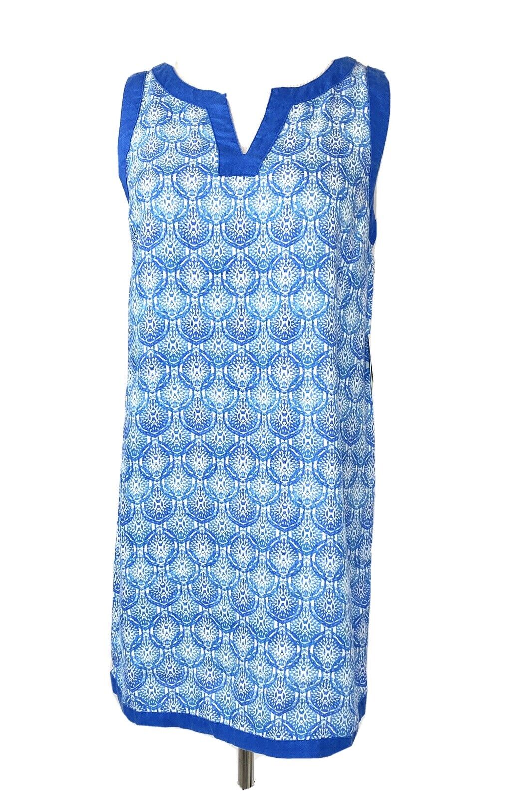 Sigrid Olsen 100% Linen Blue Sleeveless Dress. Retail $119 Price $55 Size M NWT