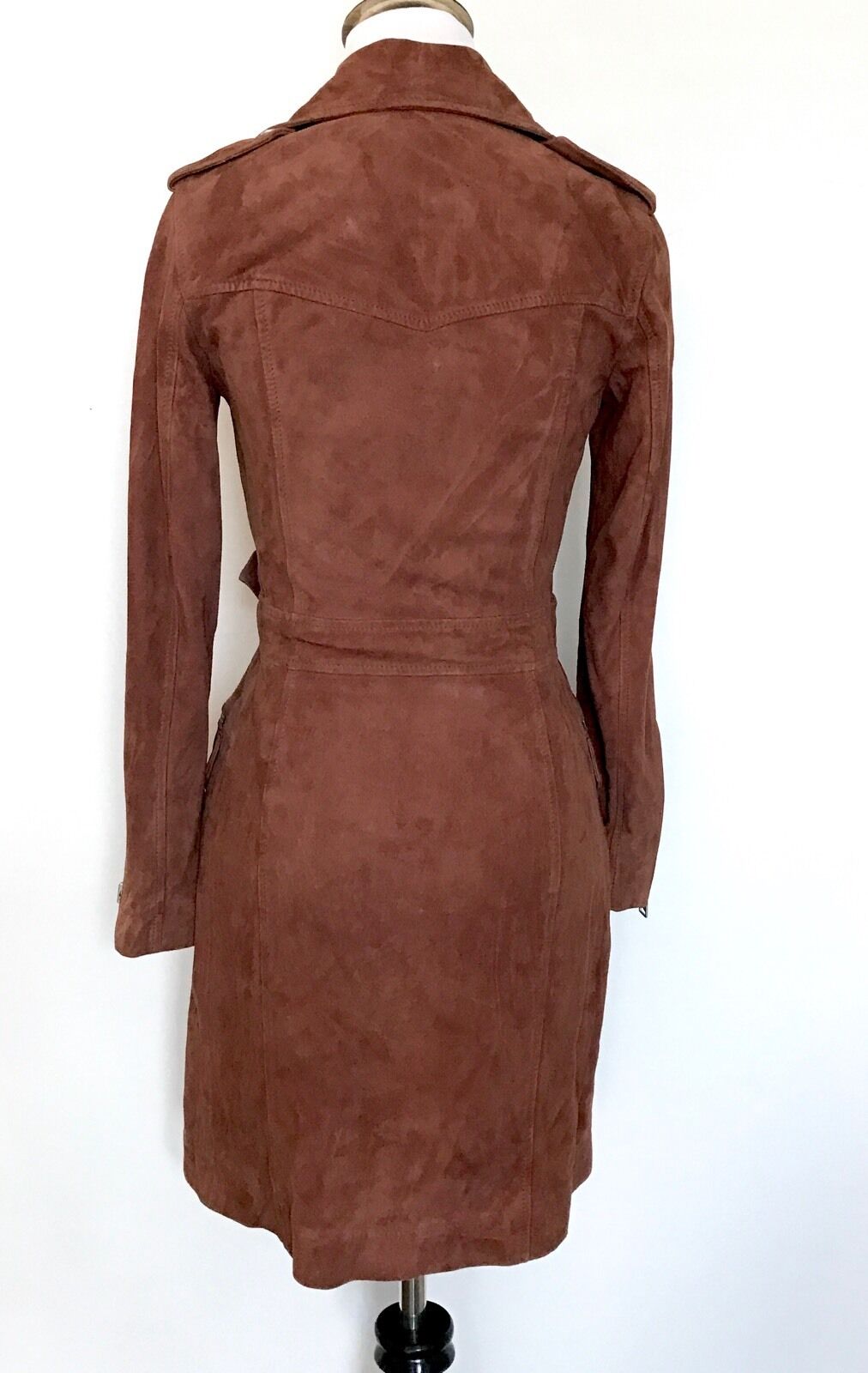 AllSaints Chiltern Brick Brown Leather Coat. NWT Retail $830 Price $455 Size 00