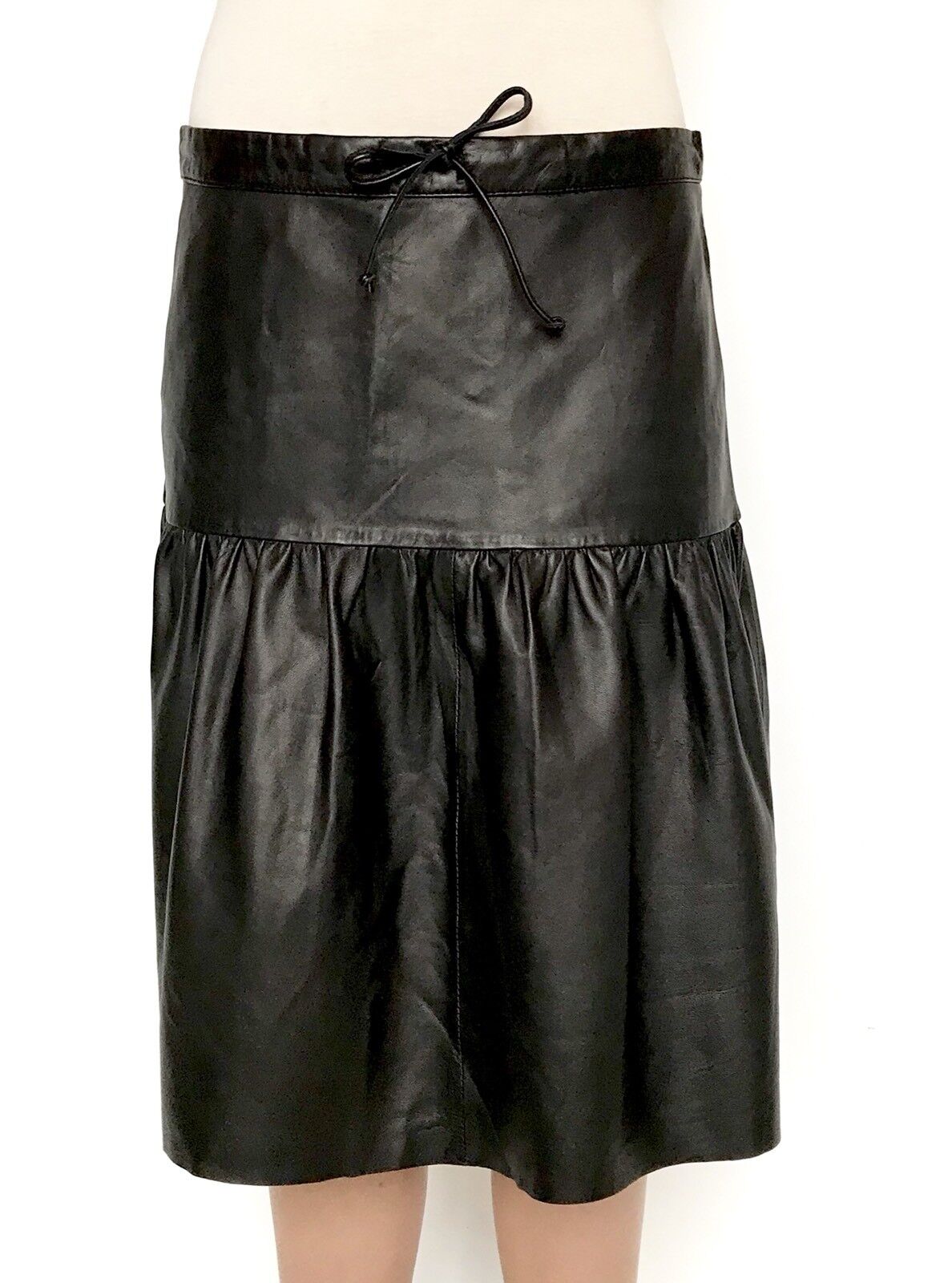 AllSaints Long Haslam Soft Leather Skirt NWT Size 0 Retails $415 Price $185 NWT