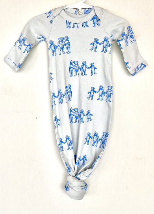 Kate Quinn Organic Cotton Interlock Knot Gown Retail $40 Price $26 0-3 M Bears