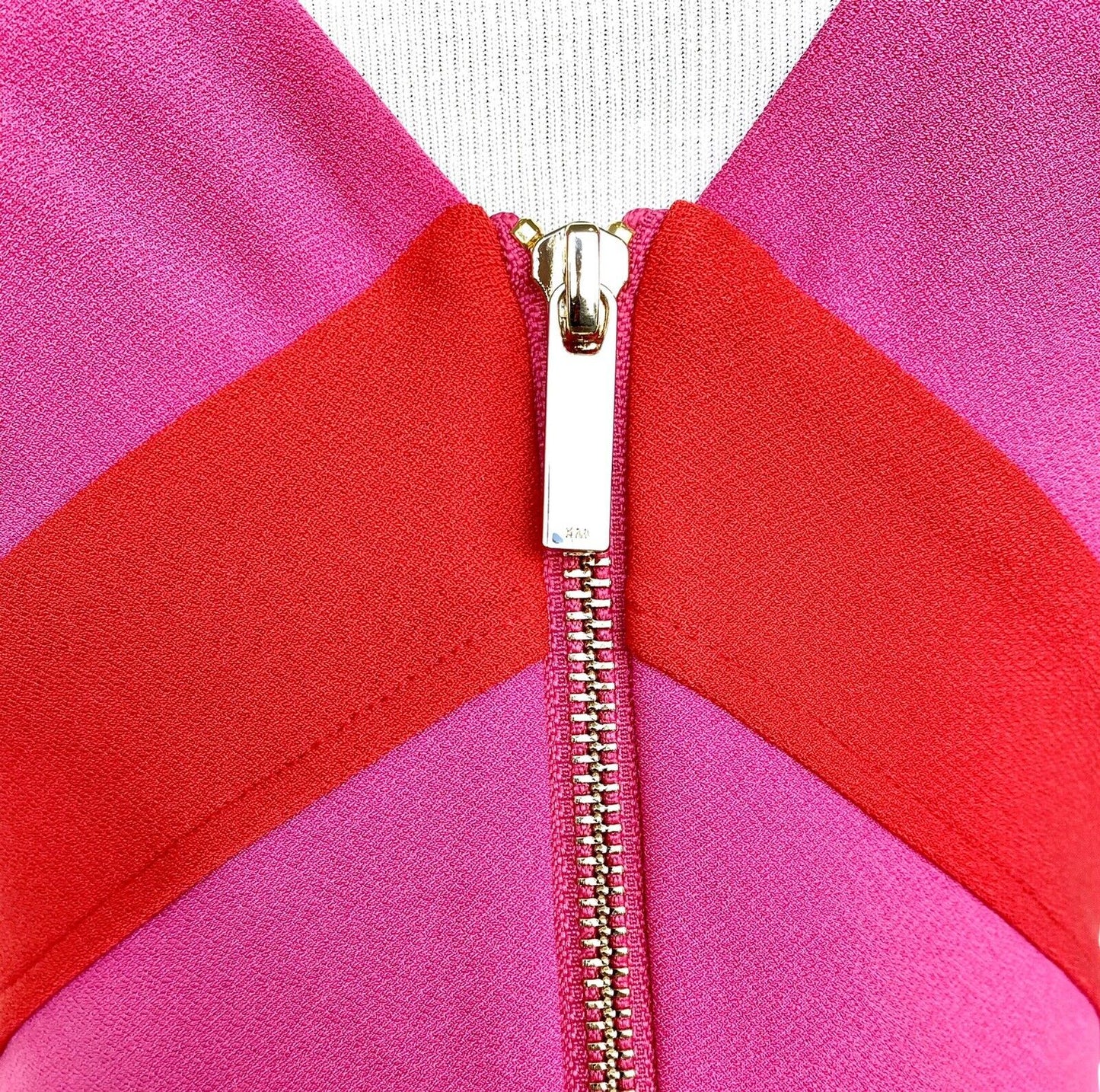 Karen Millen Striped Zip Through cocktail dress Size US 4 Retail $248 Price $149