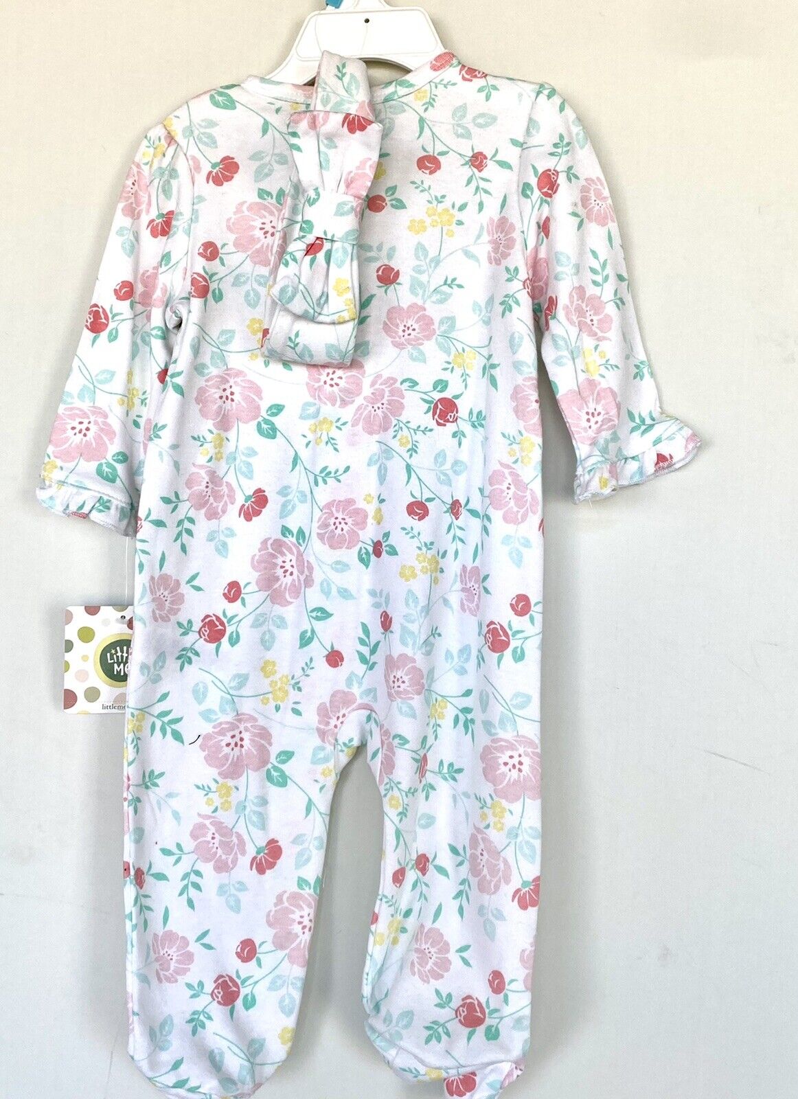 Little Me 2 Piece Rose Footie With Headband 6 Months NWT Price $16