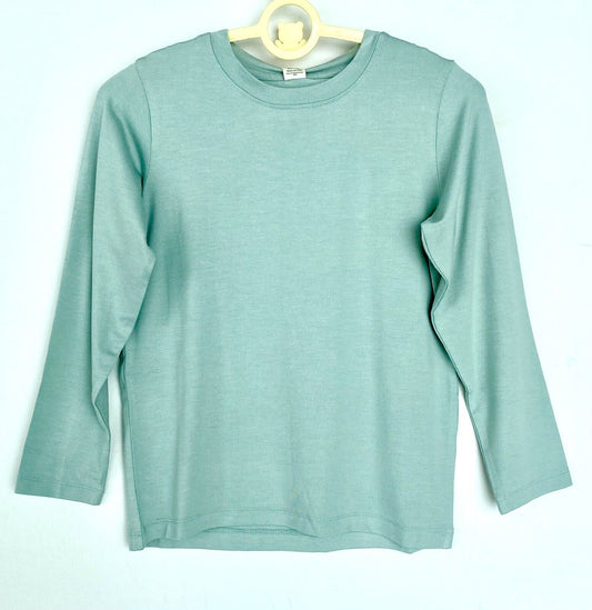 Kate Quinn Super soft Bamboo Crew LS Tee Light Jadeite $36 Price $28 Age 8