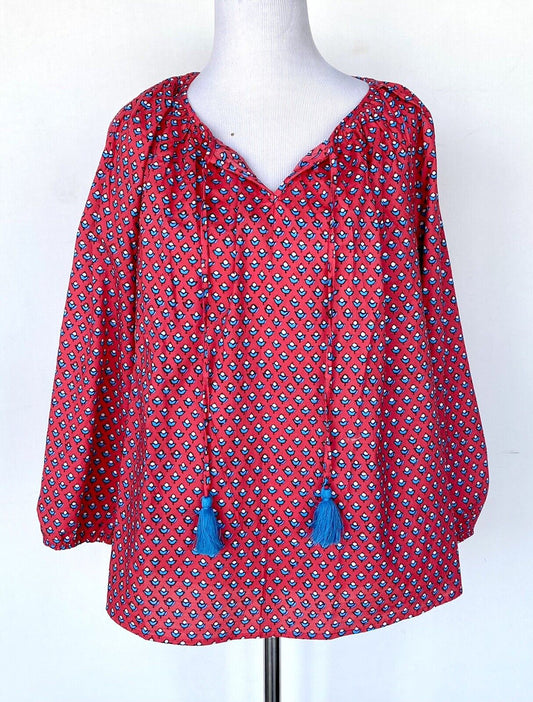 J Crew Cotton Raglan Popover Blouse NWT Retail $69.50 Price $39 Size XS