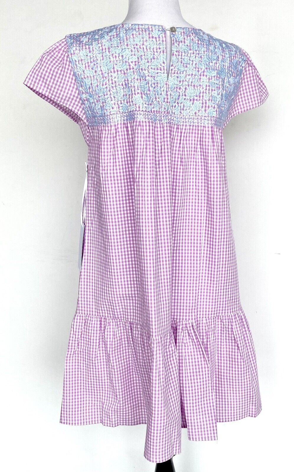 J Marie embroidered Gingham Angelina Dress size XSmall Retail $114 Price $65