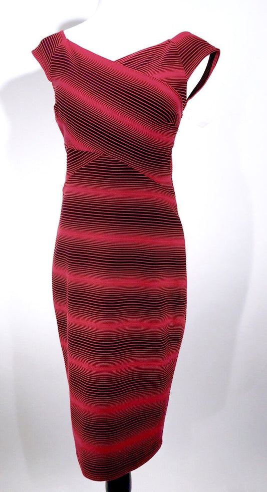 ECI New York Designer Stretch Dress.NWT Red Black Price $39 Size S