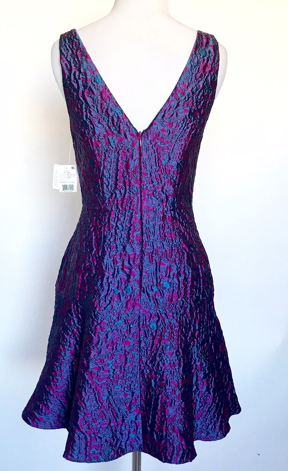 Aidan mattox Jaquard Cocktail Dress Purple Size 2 Retails $195 Price $$73