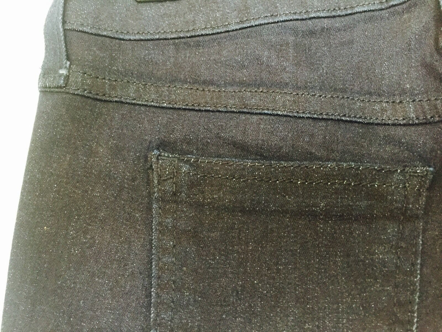 BLEULAB Reversible jean shorts.retails $198 price $39 SILVER CRACK FOIL 23 Waist