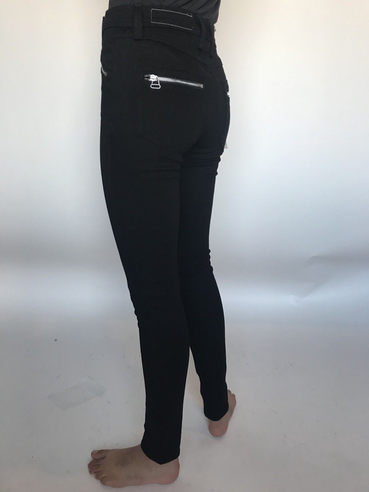 Rag & Bone Black Lace Up Gia Jeans. Size 25 Retail $265  Price $122 NWT