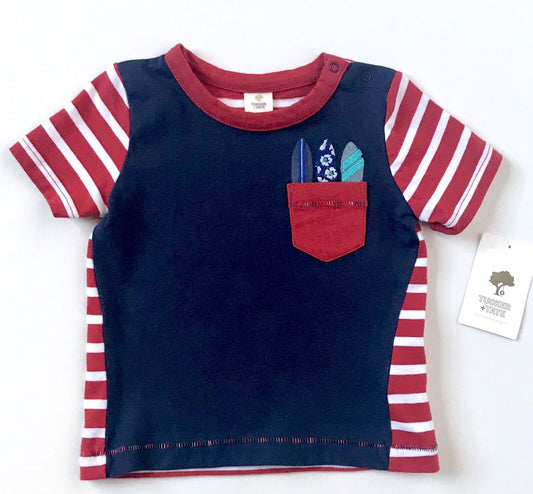 Tucker Tate Stripe Soft Cotton Surfboard Tee NWT Retail $22 Price $13.20 6M