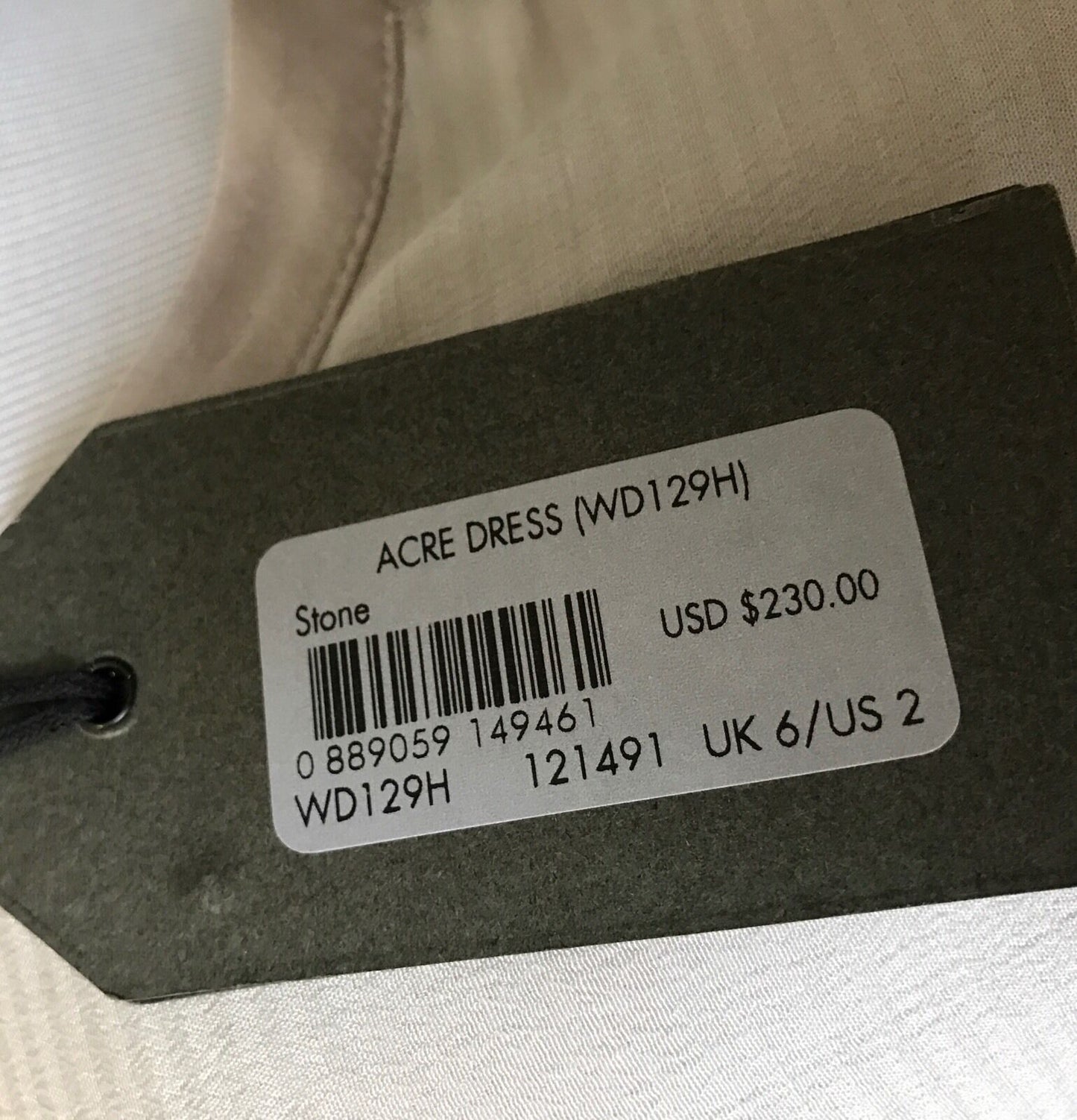 AllSaints Acre Dress Stone Color Retail $230 Price $74 NWT All Saints Size 2