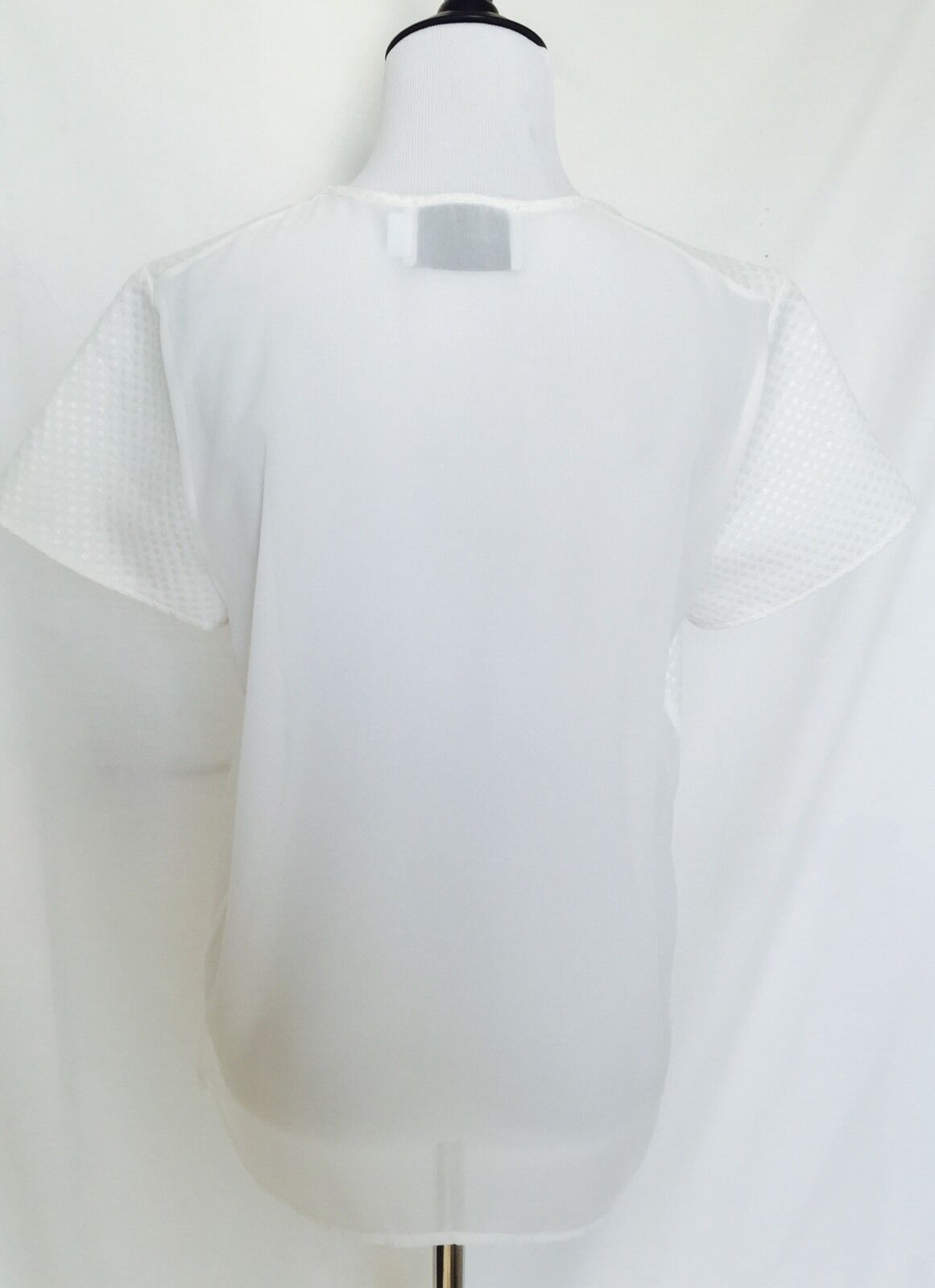 TAVI Ivory Top Raised Spot Front And Sheer Back. NWOT  Size M $29