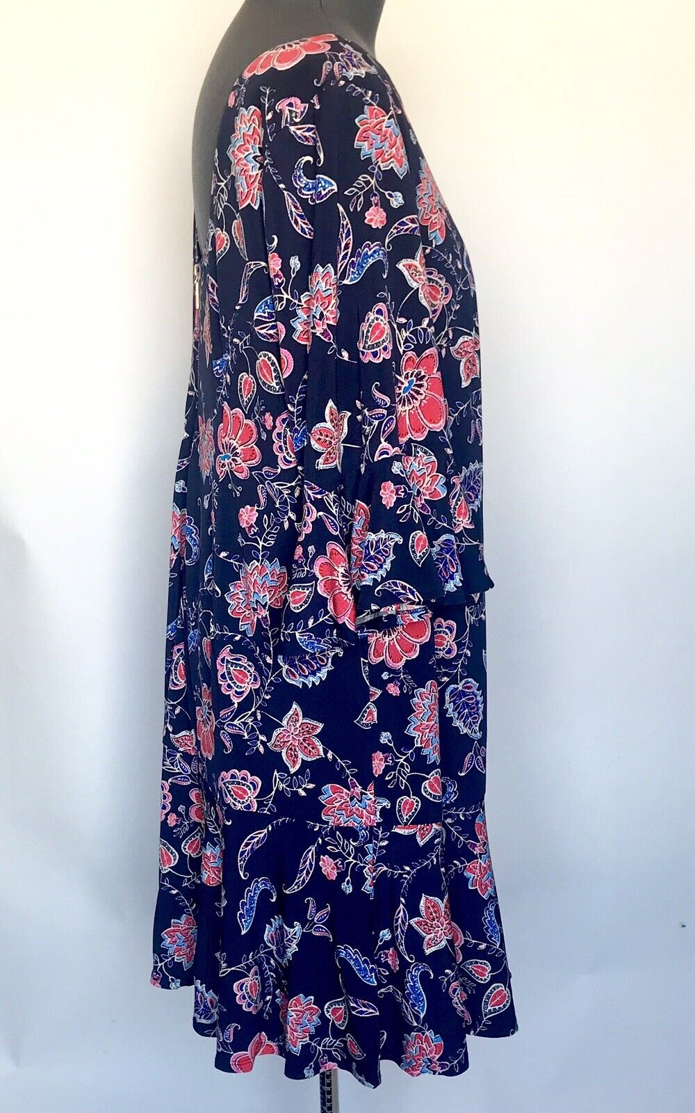 Eliza J Bell Sleeve Scoop Back Floral Dress Retail $128 Price $64 20W NWT
