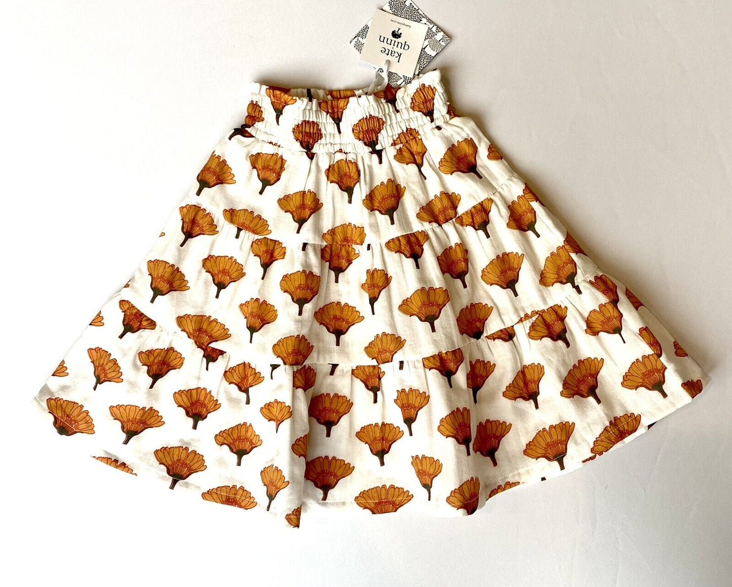 Kate Quinn 100% Organic Cotton Marigold Tiered Skirt Retail $36 Price $26 0-3 M