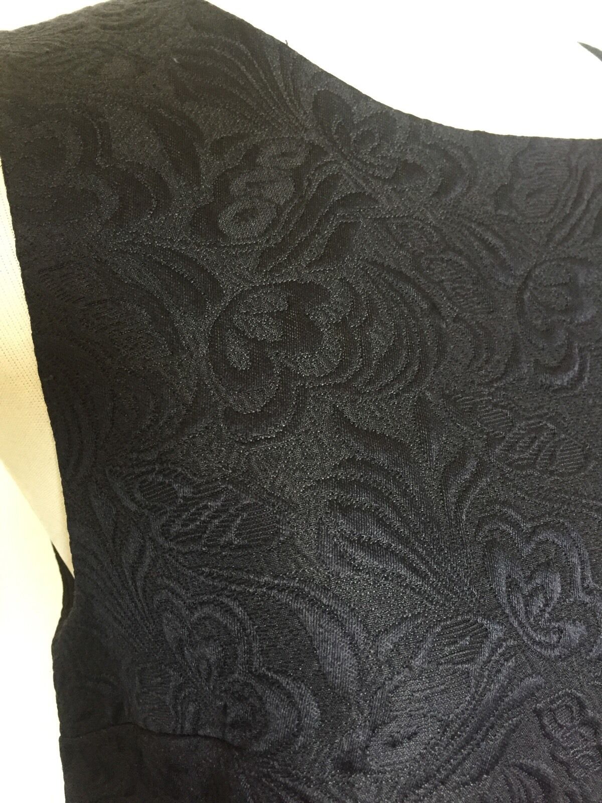 SALE Tavi Clothing Dark Blue Damask Dress. Ruffle Hem Size M $22