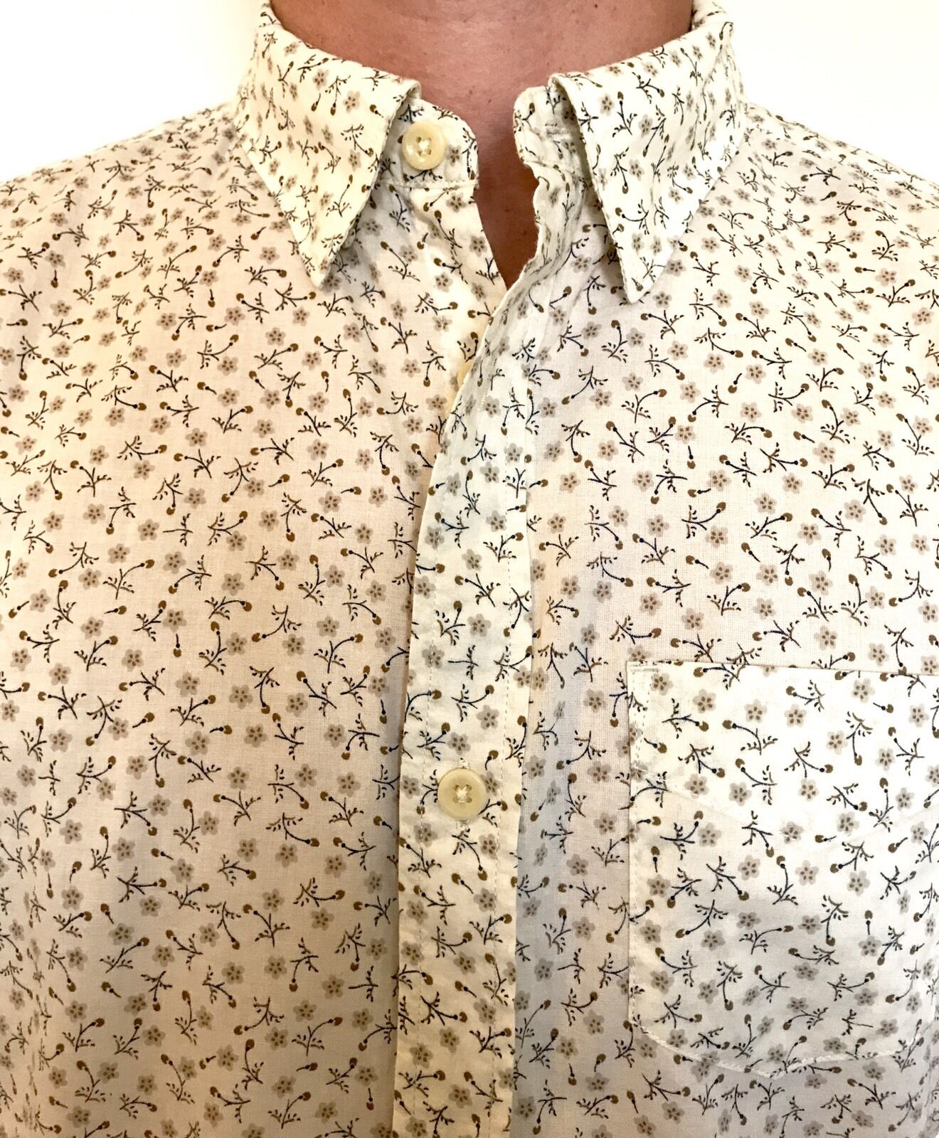 AllSaints Avoca Short Sleeve Ecru Shirt.Retail $140 NWT Price $65 All Saints XS