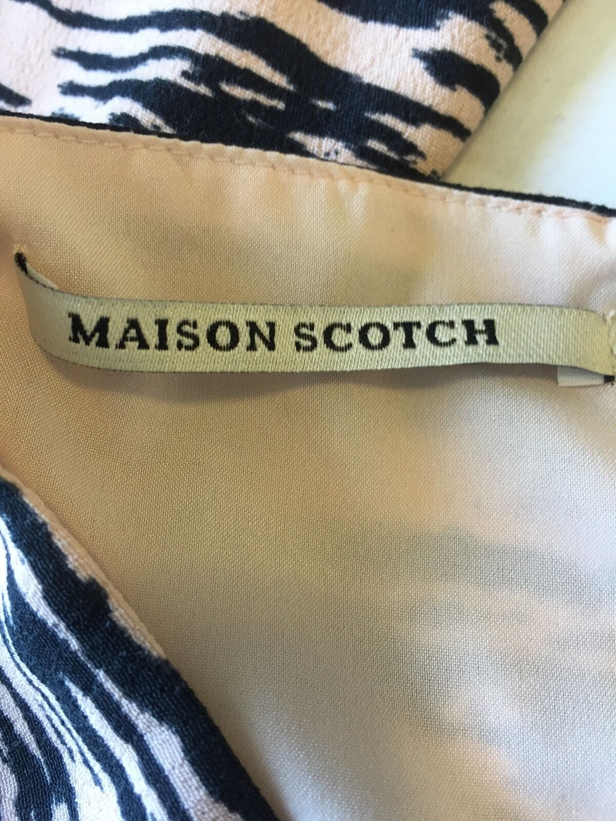 Maison Scotch Scotch & Soda Black Peach Wrap Skirt NWT Retail $119 Price $56 XL