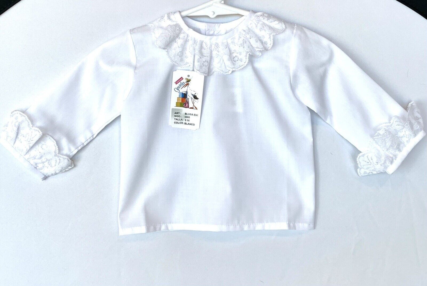 Creaciones Gavidia Piccoli & Co White Lace Collar Blouse Price $34 6 Months