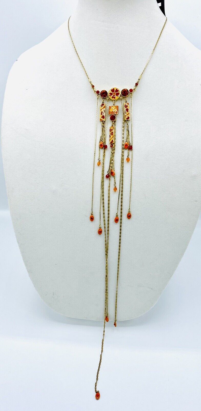 Pilgrim Genuine Swarovski Crystal And Enamel Statement Necklace. NWT Price $24