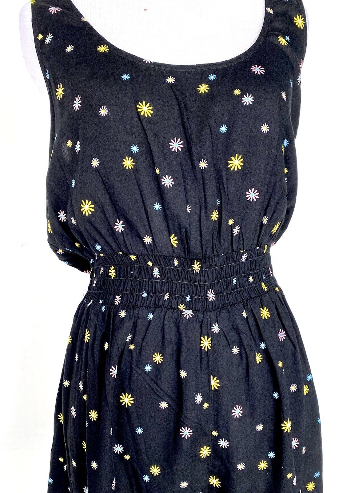 Abound black floral romper Smocked Waist Size S Price $28 NWT