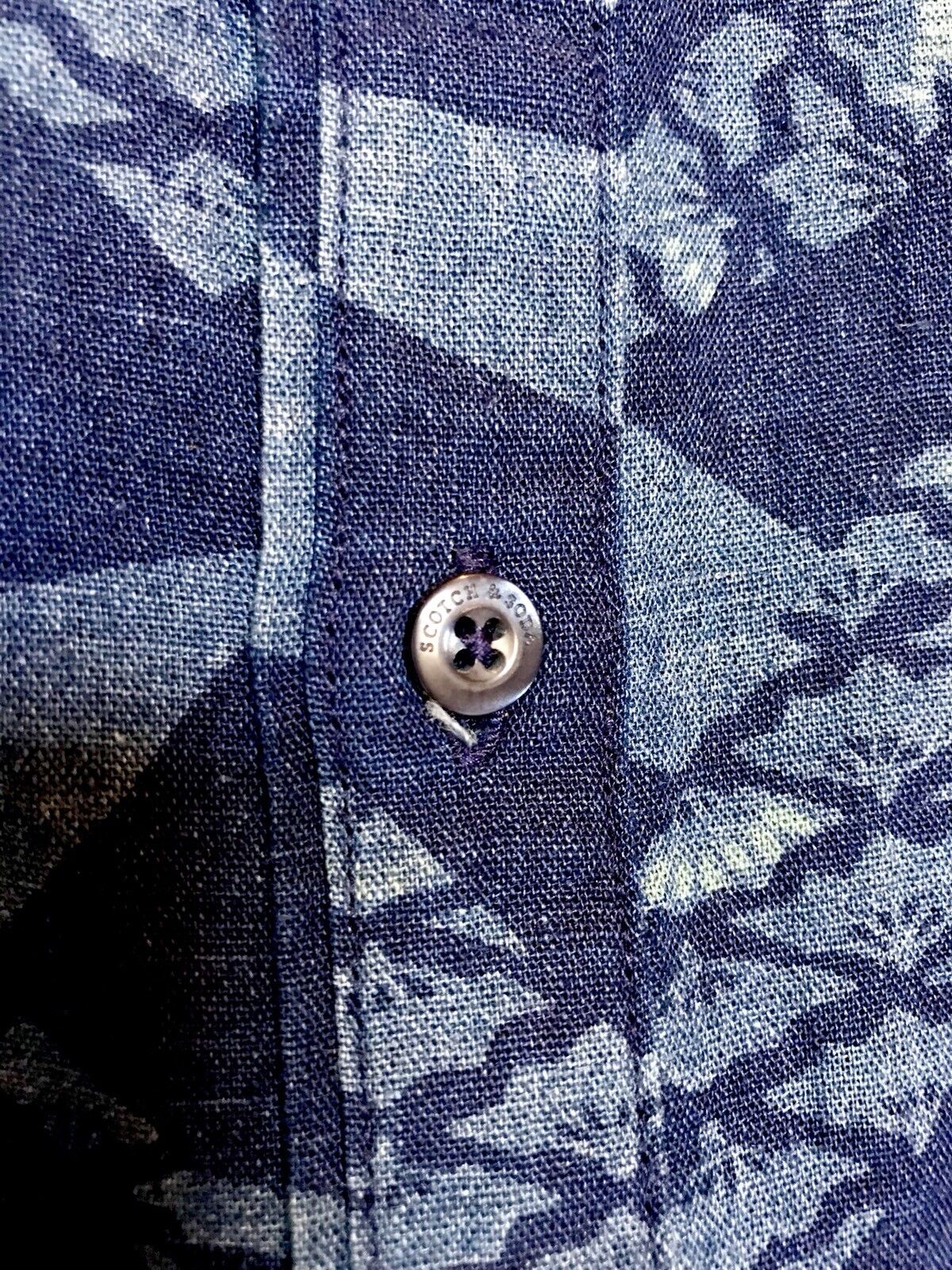 Scotch & Soda Blue Linen / Cotton Mix Shirt. NWT Small Retail $125 Price $69