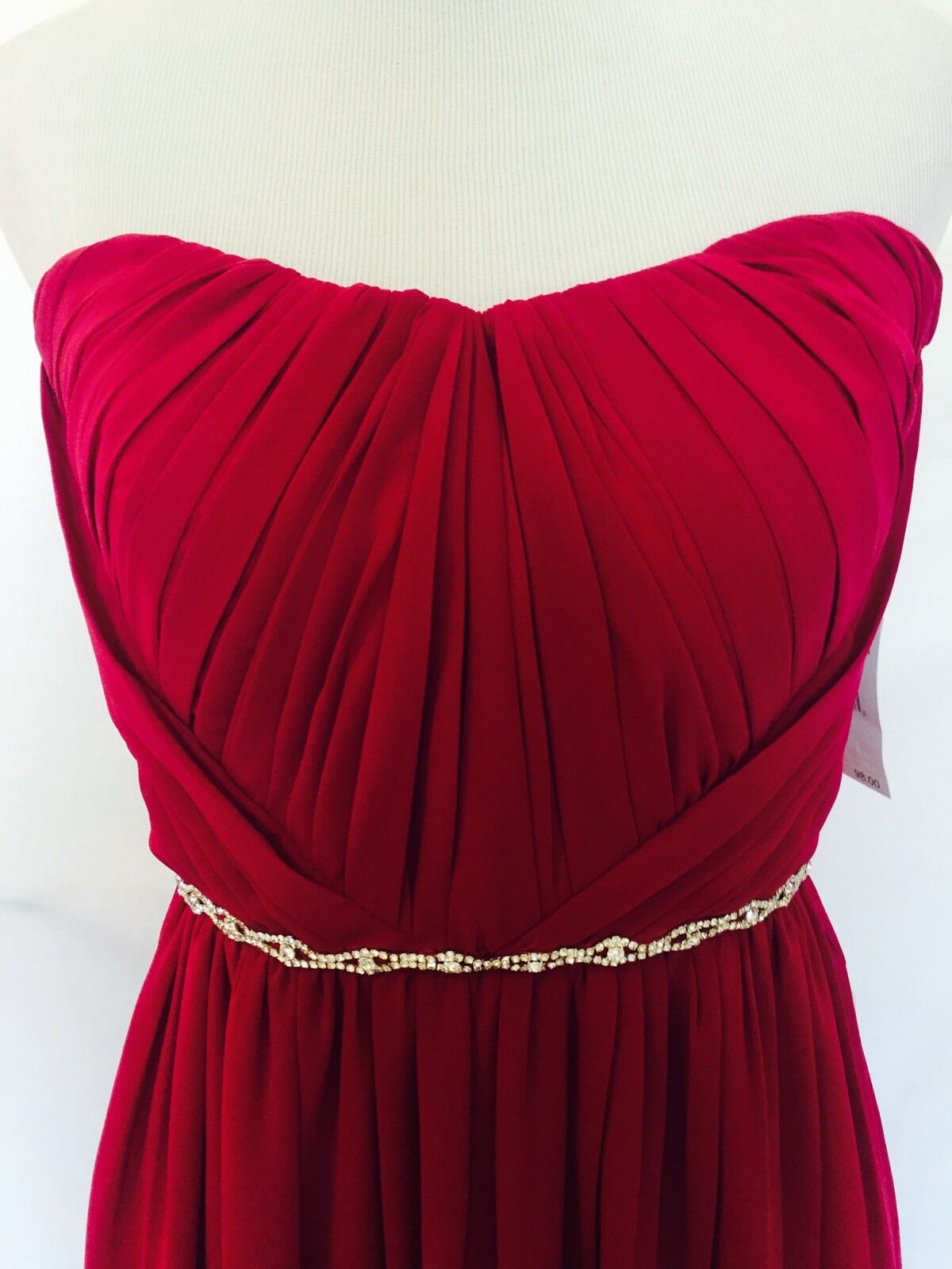 A.Drea Pink Prom Formal Diamante Strapless Dress. NWT Retail $98 Price 38