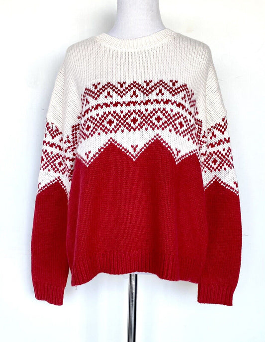 VELVET Graham & Spencer Fairisle Style Sweater Retail $198 Price $68 XS Wool Mix