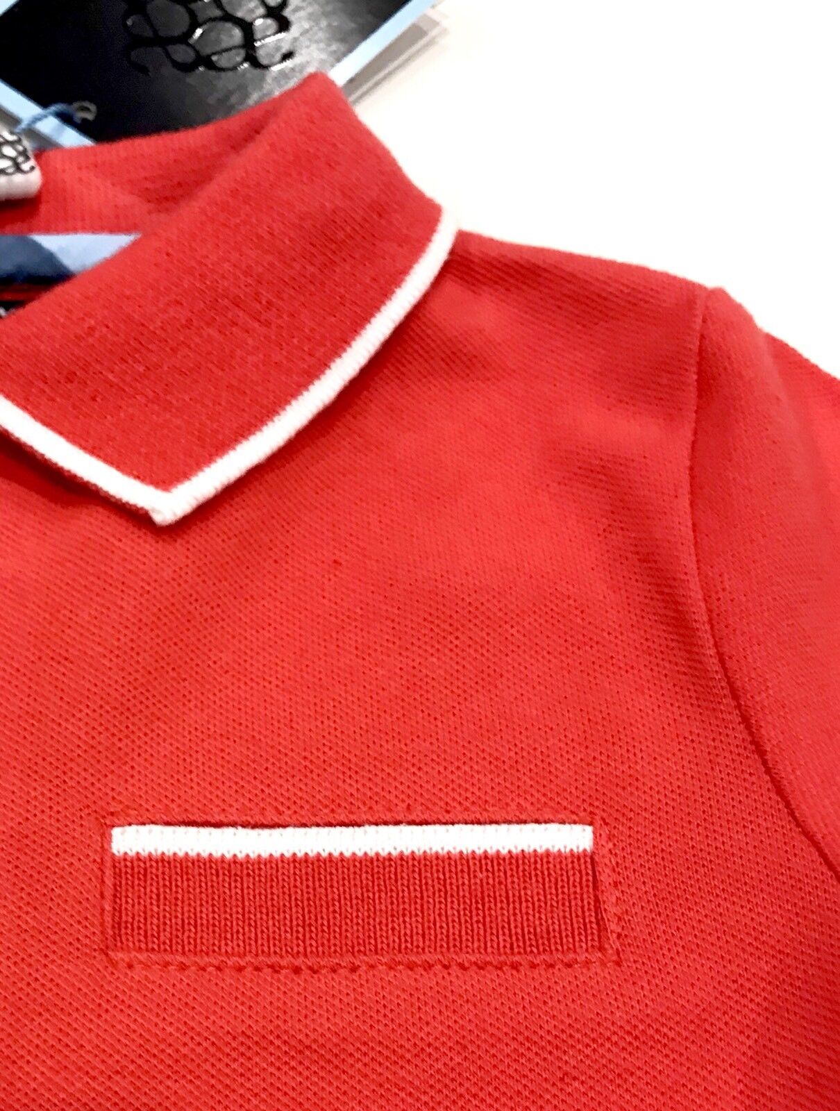 Andy & Evan Baby Polo Shirt. Red & White 12-18 Months Retail $36 Price $17