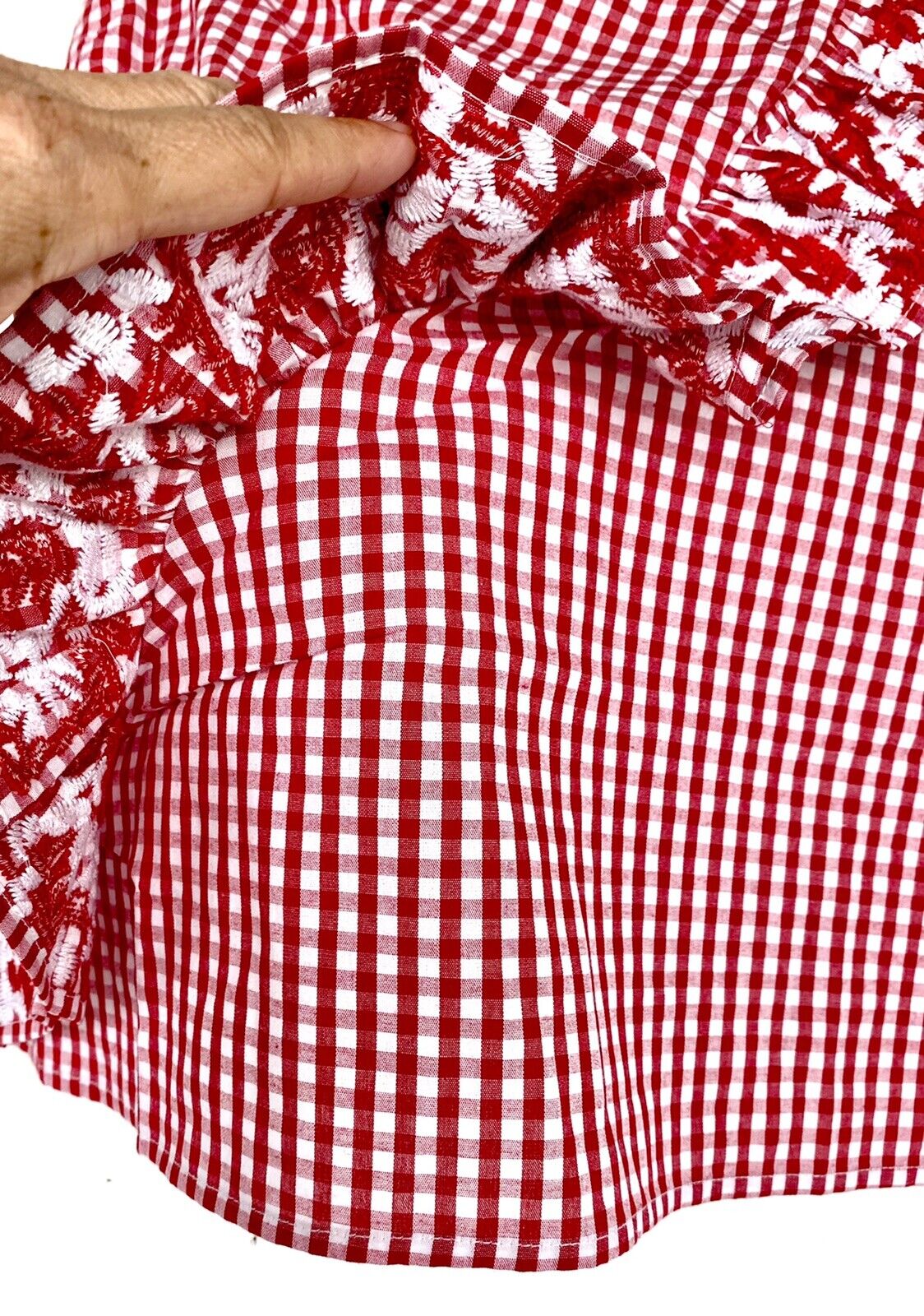 J Marie embroidered Maddie check skirt size Small Retail $70 Price $35 NWT