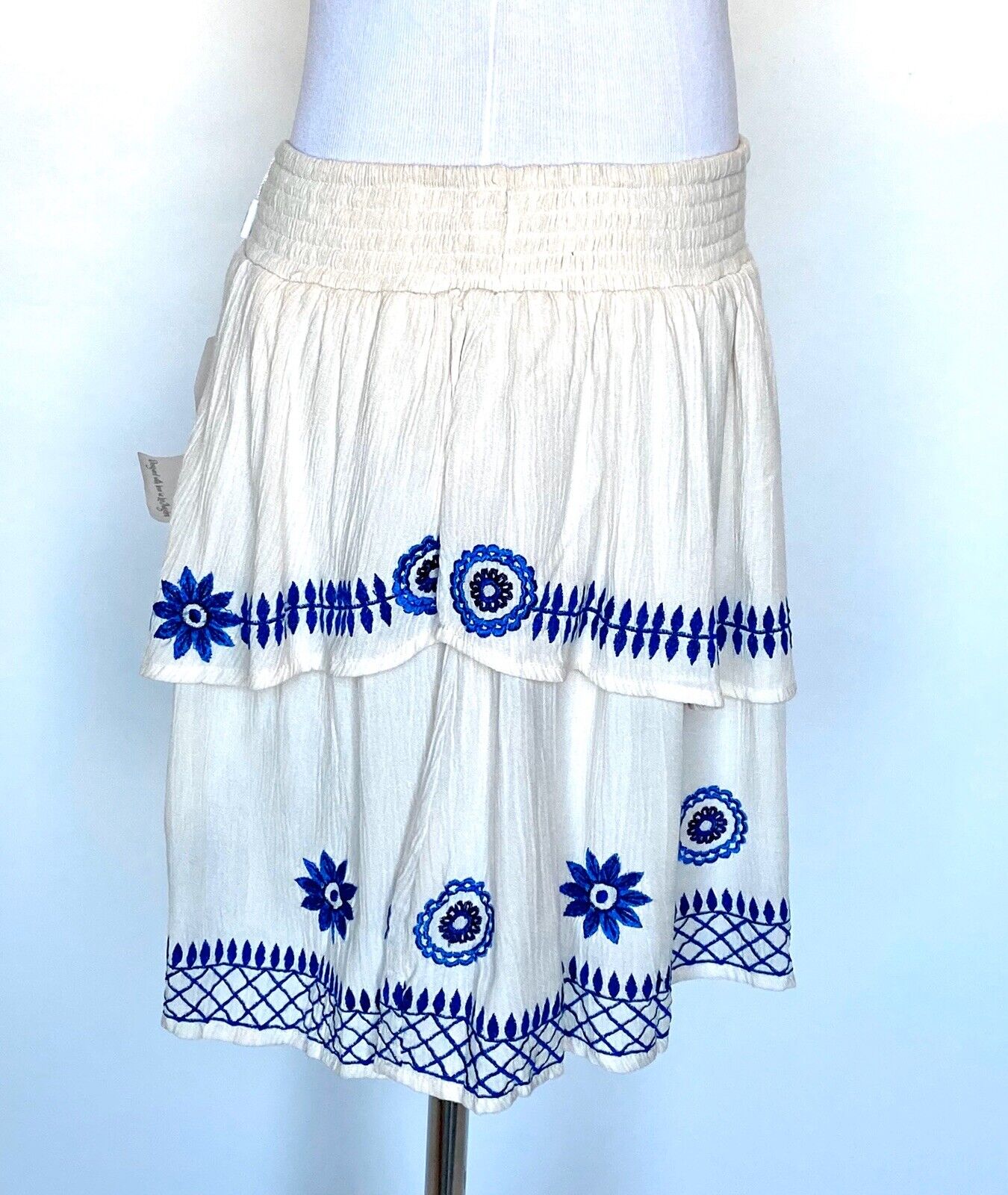 Anthropologie Rahi Cali Boho Embroider Skirt Retail $88 Price $32 M NWT