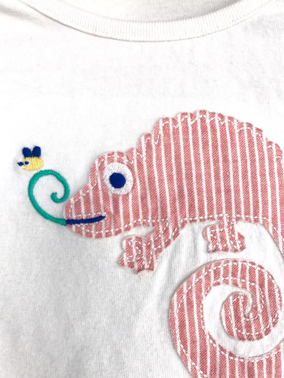 Mini Boden Gecko Lizard Appliqué Tee. Retail $27 Price $19.50 3-6 M NWT