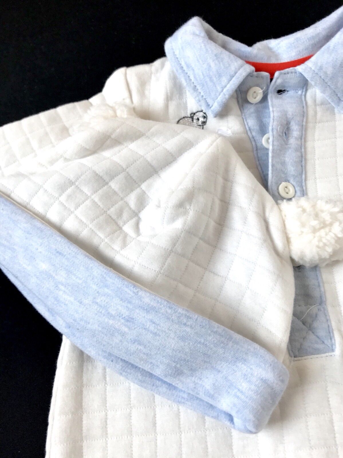 Little Me 2 Pc White Bear Outfit & Hat 6M Retail $32 Price $22 NWT