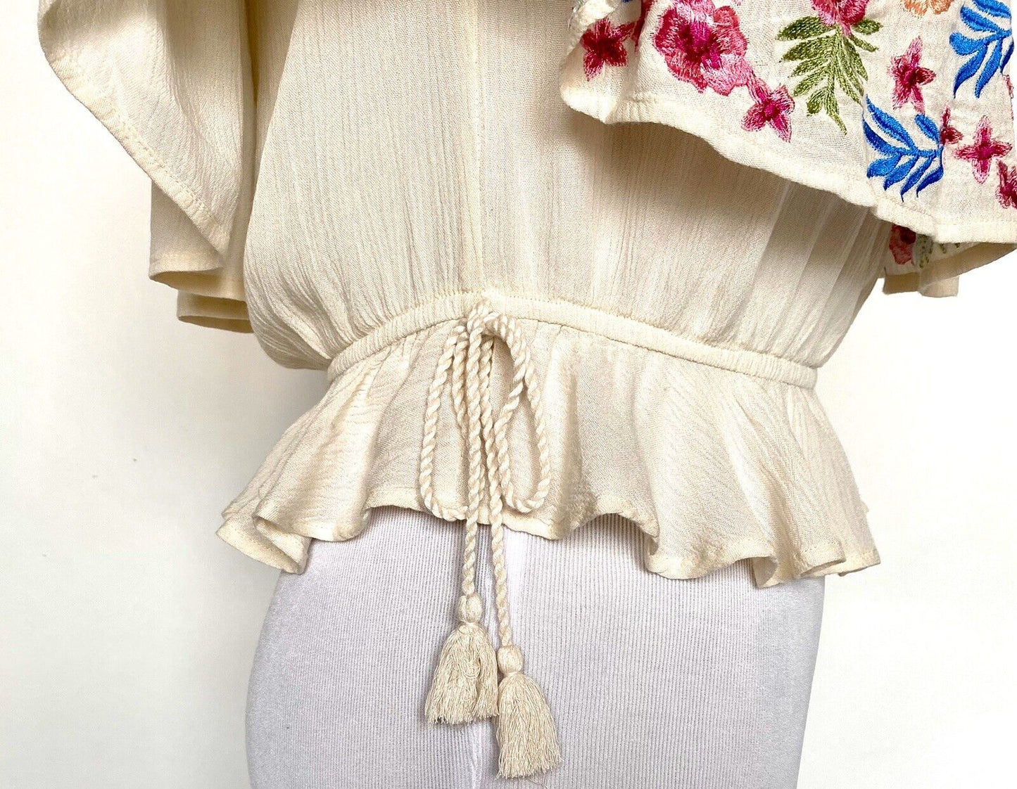 Anthropologie Rahi Cali Boho Embroider Top Retail $76 Price $34 S NWT