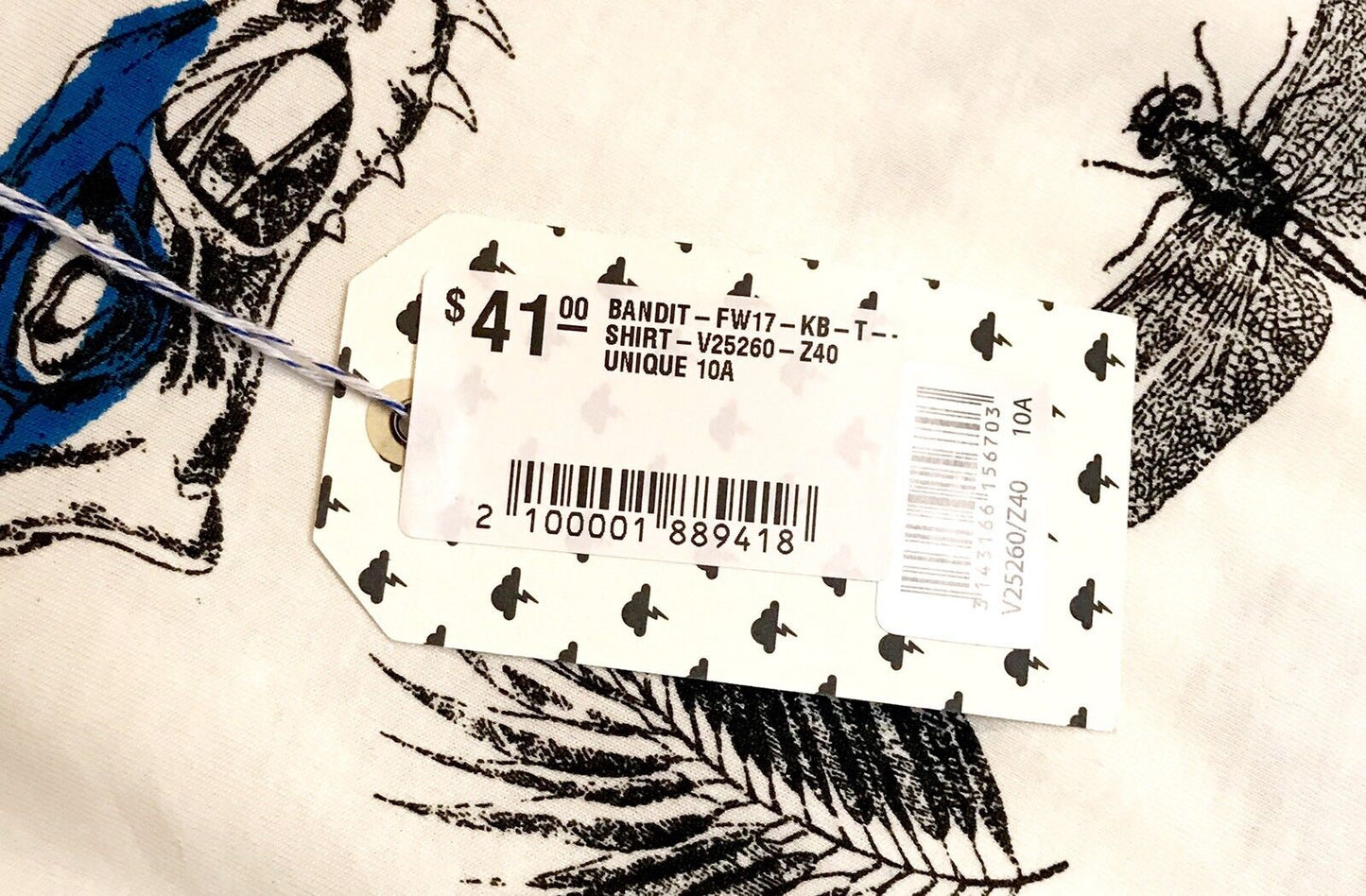 Billy Bandit Bug & Dinosaur Skeleton LS Top. Retails $41 Price $29 Age 10 NWT