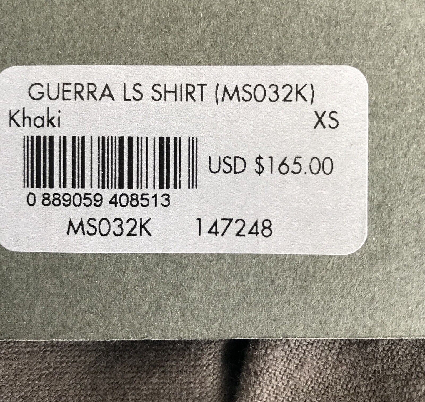 AllSaints Guerra LS Shirt  Khaki Retail $165 NWT Price $76 All Saints Size XS