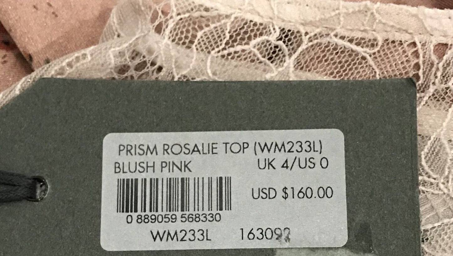 AllSaints Blush Pink Rosalie Top. NWT Retail $160 Price $60 Size 0 All Saints