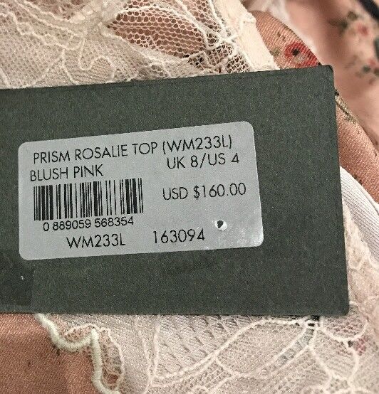 AllSaints Blush Pink Rosalie Top. NWT Retail $160 Price $60 Size 4 All Saints