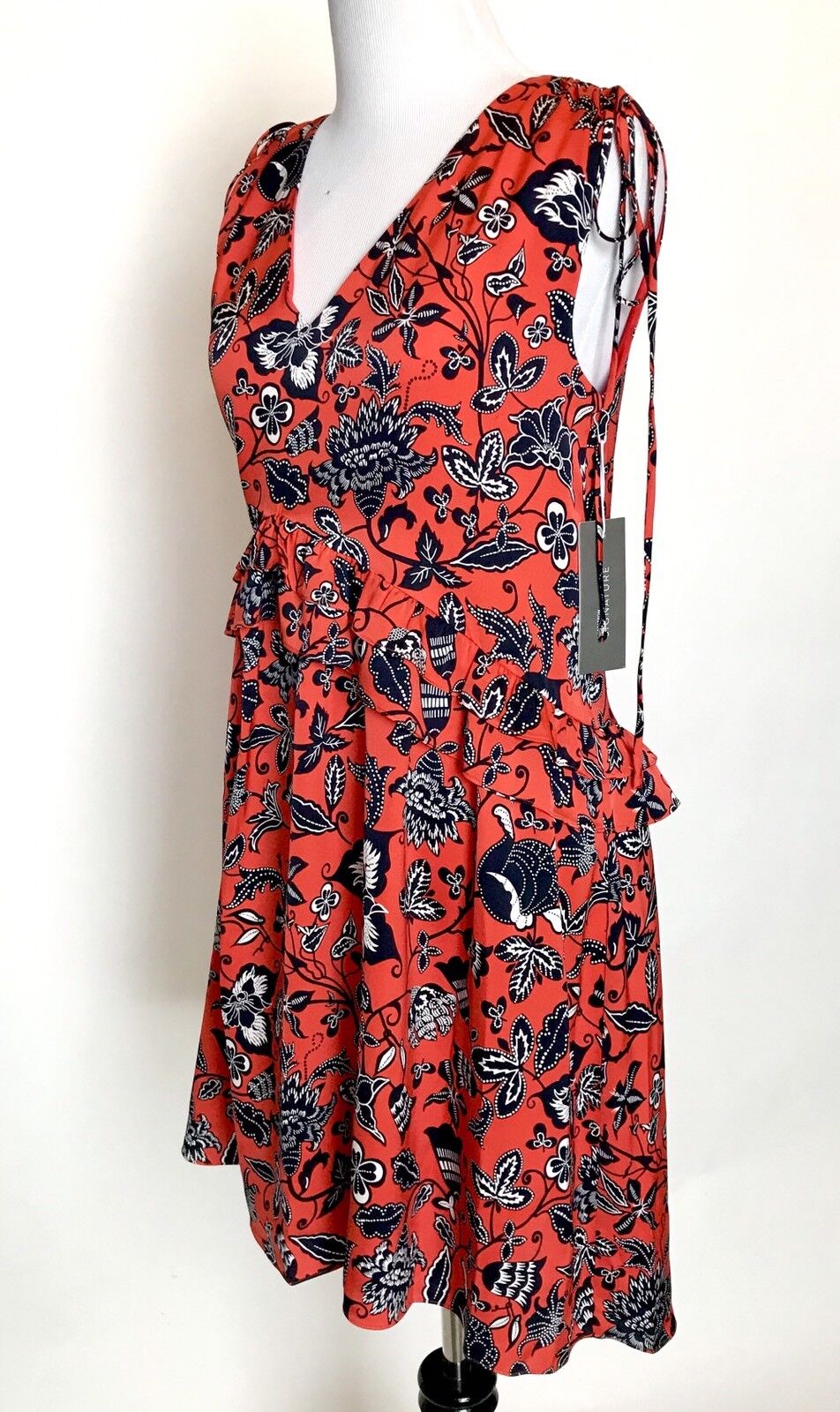 Nordstrom Signature Silk Red Paprika Indio Dress Retails $269 Price $98 Size 2